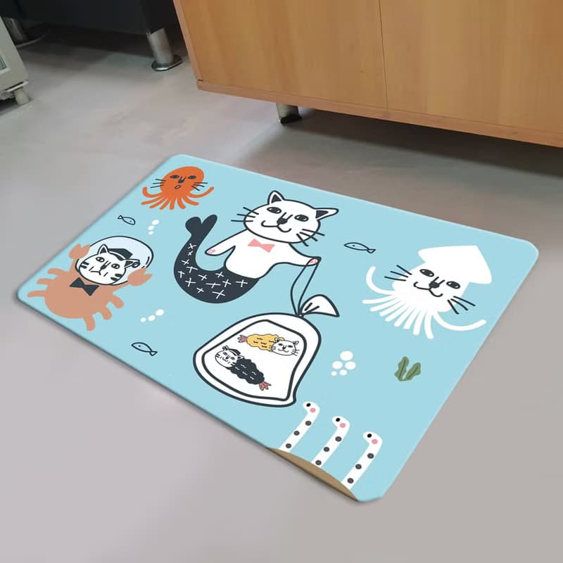 加厚仿羊絨 地毯 貓