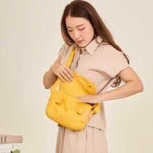 PEBBLE - canvas cross body bag (yellow)