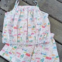 女童小吊帶套裝/幼兒園套裝/手作童裝