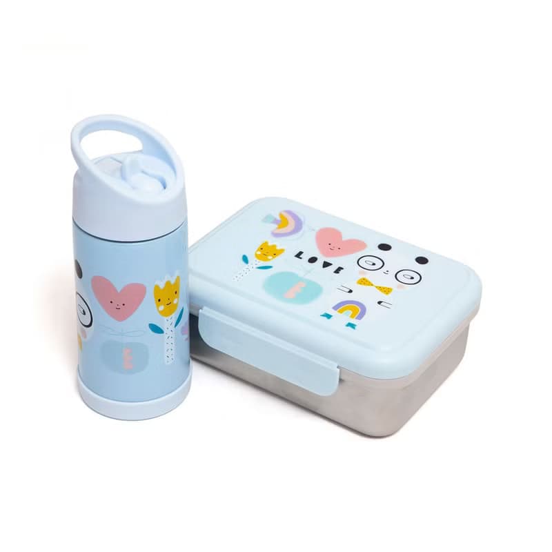 荷蘭Petit Monkey不鏽鋼水杯350ml-我愛熊貓