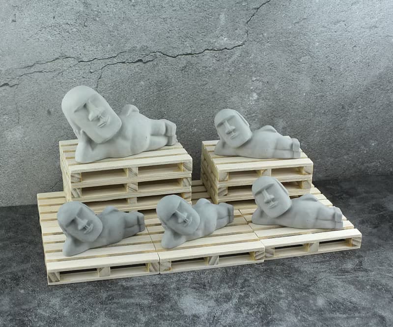 水泥摩艾 Moai－懶洋洋小摩艾 小款懶洋洋摩艾
