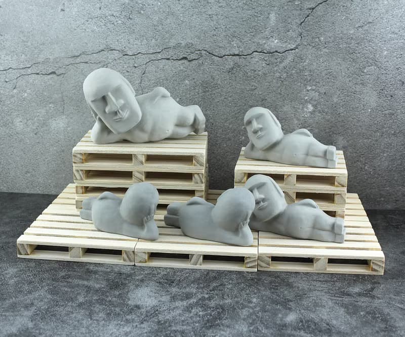 水泥摩艾 Moai－懶洋洋小摩艾 小款懶洋洋摩艾