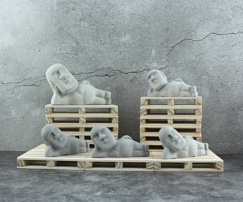 水泥摩艾 Moai－懶洋洋小摩艾 小款懶洋洋摩艾