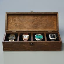 Custom Wooden Watch Box with Lid: Personalized Organizer for 4-10 Watches