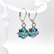 耳環, 日常搭配, 新娘耳環, 華麗耳環, 手作, Blue earrings, Simple earrings