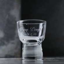 60cc 日本Haiku 櫻花片片 櫻吹雪厚底清酒杯刻字烈酒杯 純酒杯