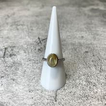 |鑲嵌珠寶| 金銅髮晶 鑲嵌寶石橢圓形編織圓圈戒指 一物一圖