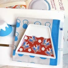 【九谷燒】青郊窯富士山造型盤-蝴蝶