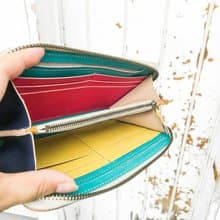ROUND　ワクワク飛び出すカラフルポップ　ラウンドジップ 長財布　スマホもOK　RZW-NTYR-CNY-H