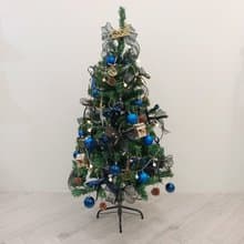 綠植款地上型聖誕樹-星空黑/高120、150CM/需自行組裝/聖誕節