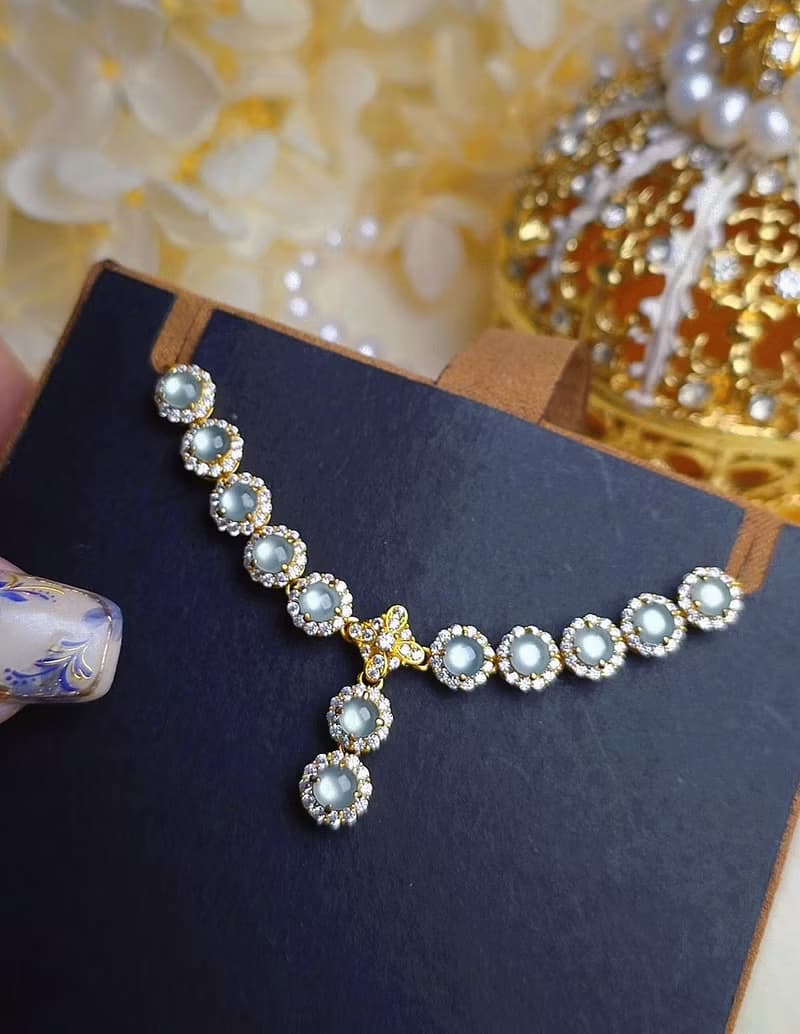 財水•奢華|夢幻藍剛蛋面|A貨翡翠純銀藍翡豪鑲款多顆項鏈