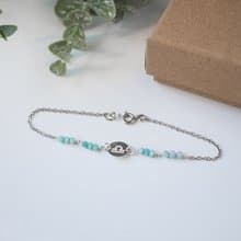 October birthstone, Libra bracelet \ necklace, Amazonite, silver, Christmas gift