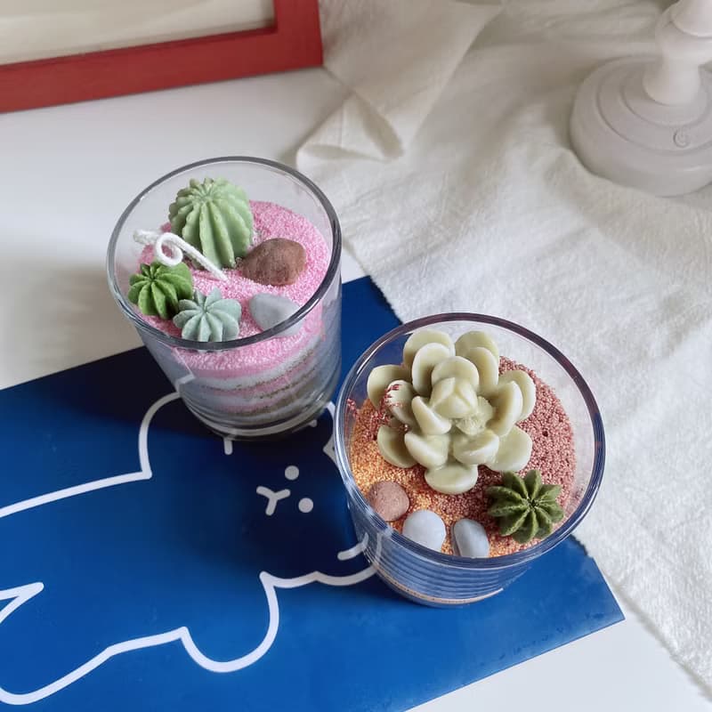 【DIY】 蠟燭材料包 仙人掌杯杯 香氛蠟燭 好上手 0技巧 親子友善
