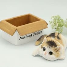 デバリエ ca238m【正規品】猫の置物 三毛猫 小物入れ レジン製 ギフト 最適なプレゼント