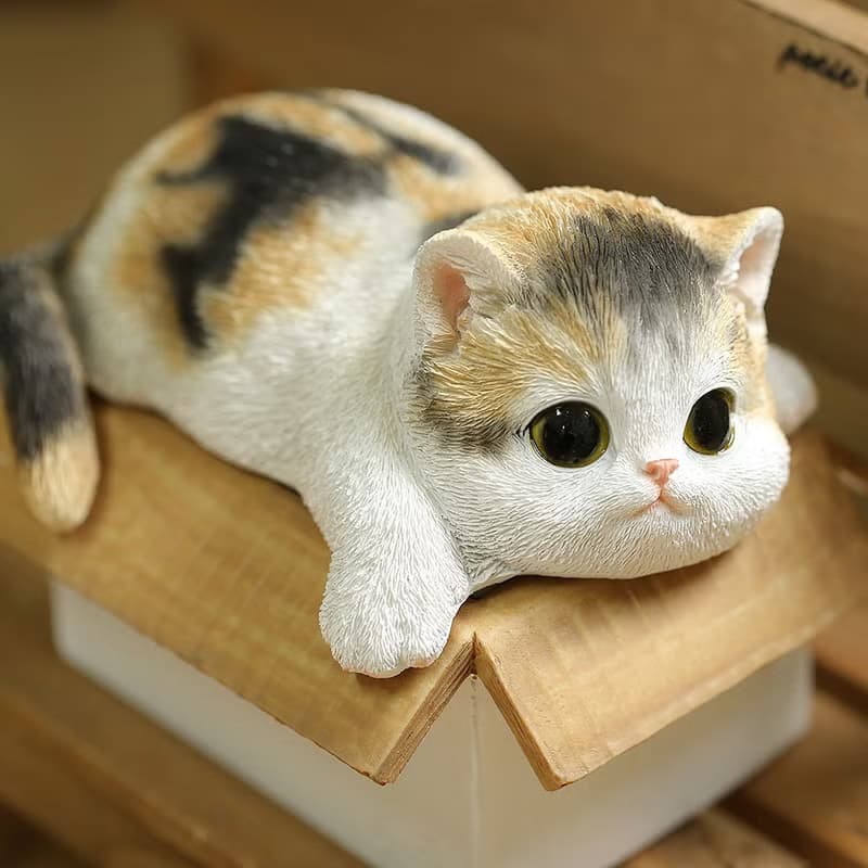 デバリエ ca238m【正規品】猫の置物 三毛猫 小物入れ レジン製 ギフト 最適なプレゼント