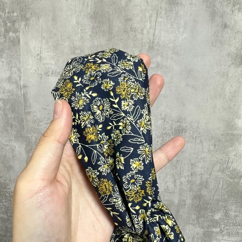手工髮帶 / 青藍復古 / 手繪花 / 女裝