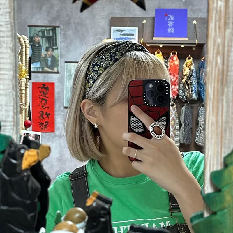 手工髮帶 / 青藍復古 / 手繪花 / 女裝
