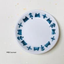 青花瓷繪 圍一個貓圈 三吋小碟 圓盤 小盤子 手繪盤 瓷器彩繪 手