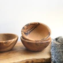 手工橄欖木小皿