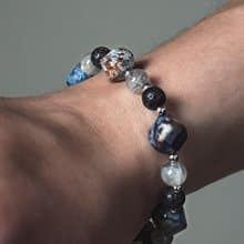 Unisex | 極晝系 - 藍冰 * 日落石 拉長石 火山岩 平靜 智慧