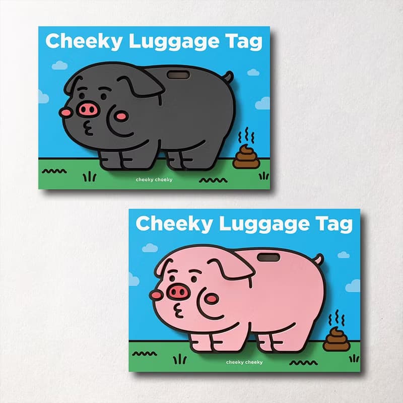 cheeky cheeky 厚面豬仔錢罌 旅行行李牌 掛飾 (三色入)