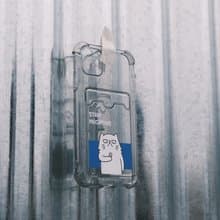 Stay Negative 厭世貓 插卡款 iPhone Case