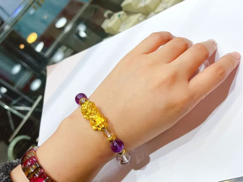 寶麗金珠寶-黃金貔貅造型手鍊