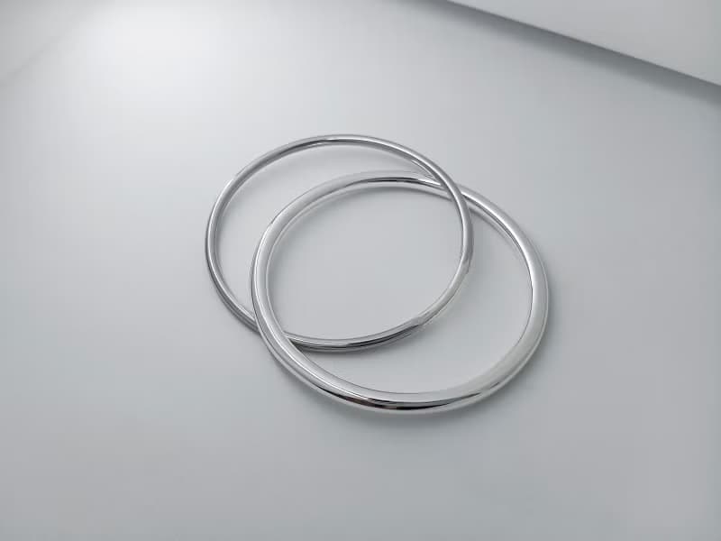 極簡系列   純銀/質感雙圈手環/4mm+2.5mm/實心