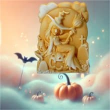 萬聖節 飛天女巫與南瓜 精油香氛 手工皂 Halloween 專屬造型皂