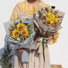 - 朝陽 - 向日葵 x 乾燥花 花束 畢業花束 祝福花束