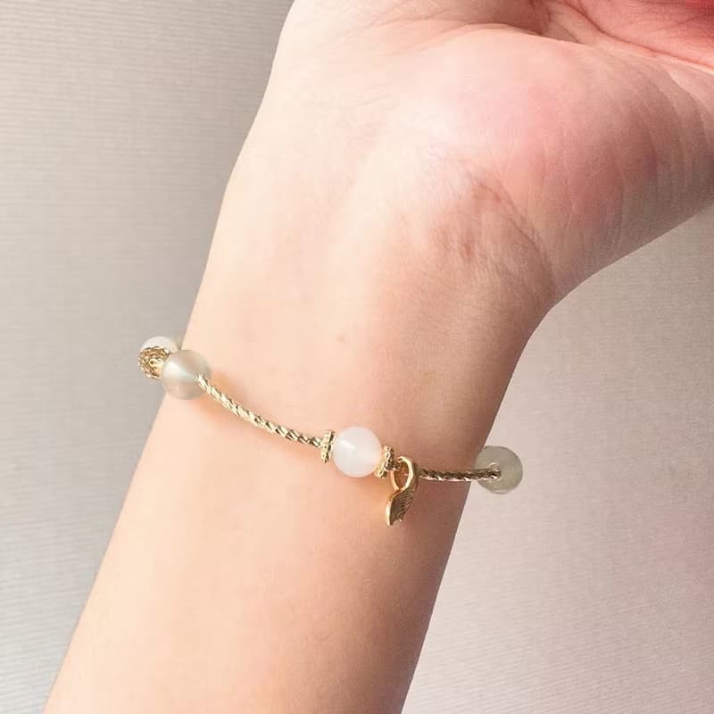 綠螢石貓貓手串 螢石手串 孔雀石 天然石手串 設計手串 葡萄石