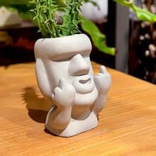 【快速出貨】摩艾圓滾滾 凸凸中指 擴香石 交換禮物