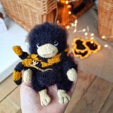Stuffed Baby Niffler from the movie Fantastic Beasts. Scamander Fantasy creature