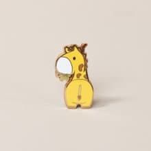Bellzi | Giraffi- Eating 長頸鹿徽章-吃草