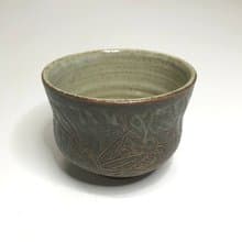 曾永鴻  灰釉刻花杯