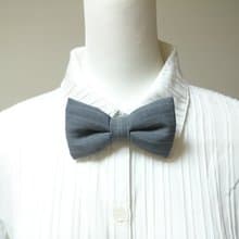 素色 灰 手工立體蝴蝶結領結 bow tie *SK*