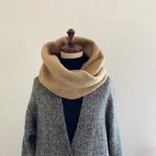 高級メルトンフリースのスヌード　キャメル