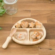 【agney】日本孟宗竹餐盤組 -副食品專用餵食盤(附S湯匙)