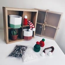 水泥盆植栽聖誕禮盒DIY組 / 交換禮物 / 聖誕禮物