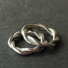 錫×銀戒指 Twist Tin Ring