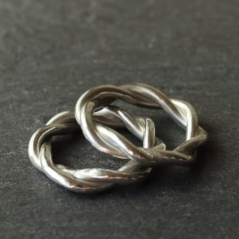 錫×銀戒指 Twist Tin Ring
