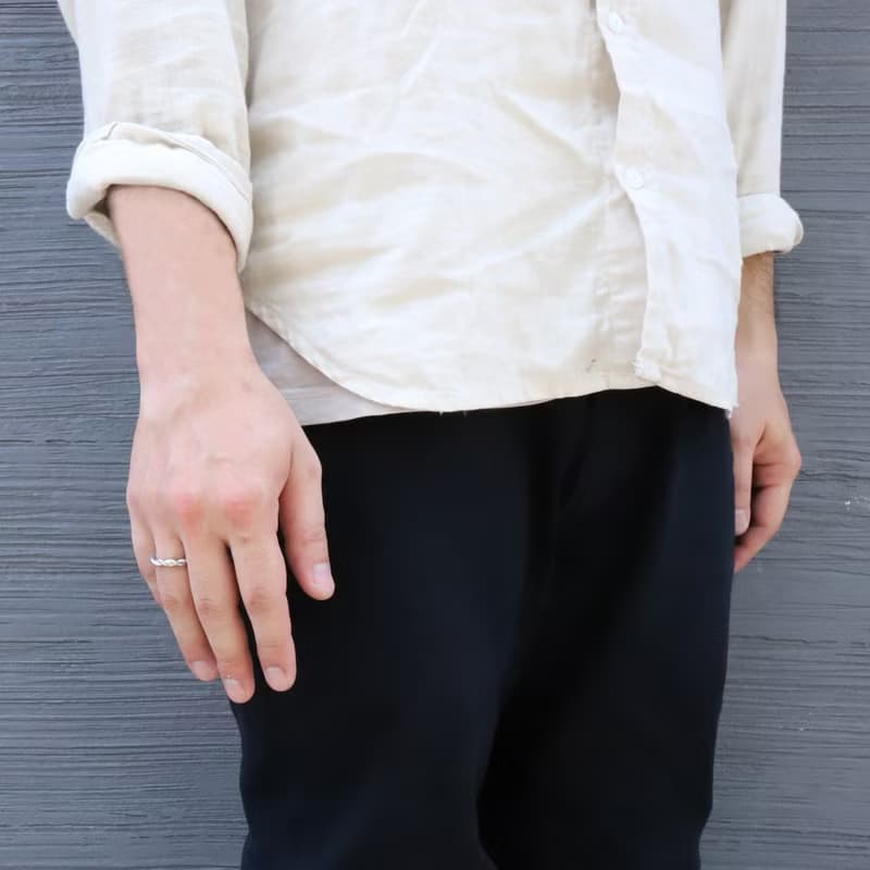 錫×銀戒指 Twist Tin Ring