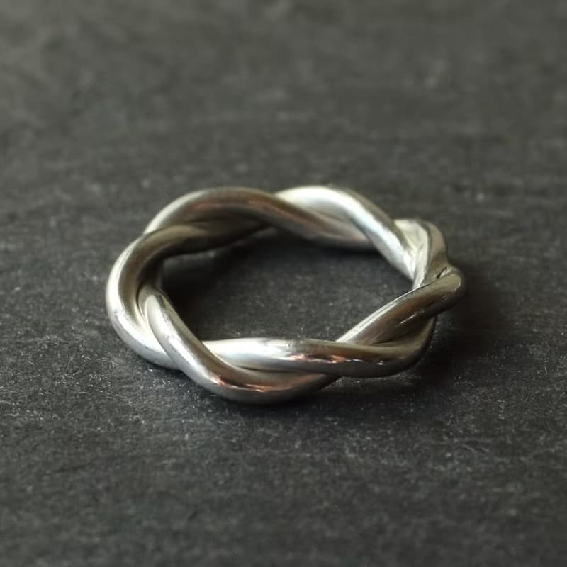 錫×銀戒指 Twist Tin Ring