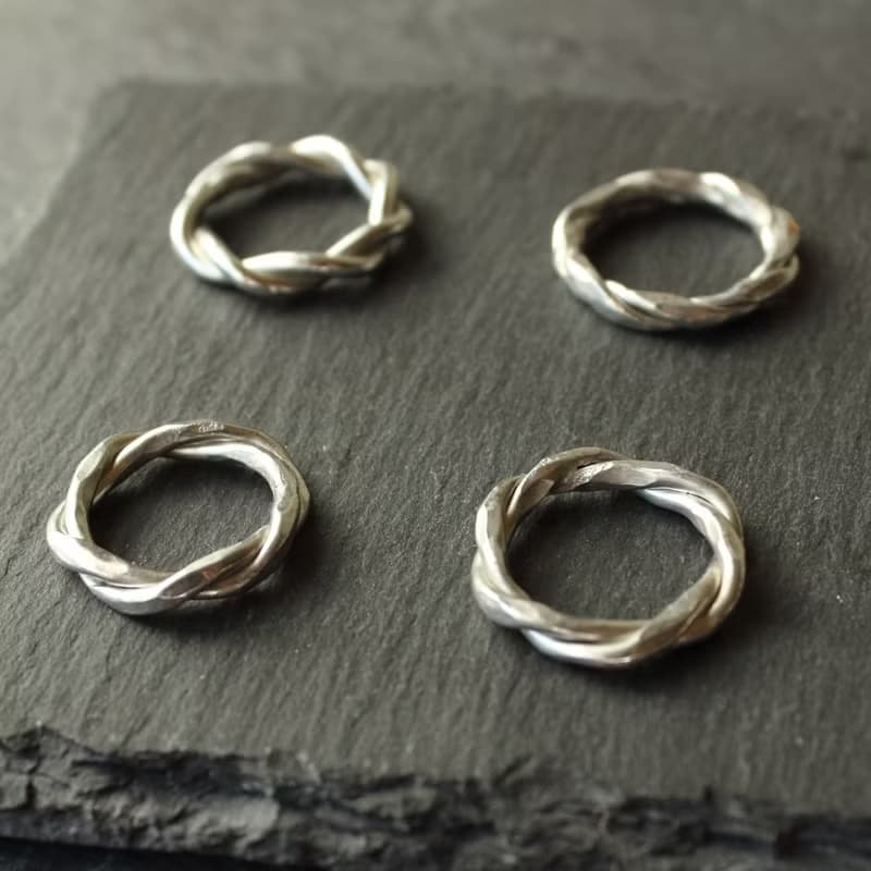 錫×銀戒指 Twist Tin Ring