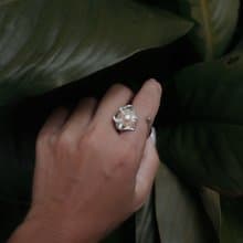 永生花珍珠戒子