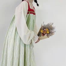 【唐制漢服】一片式背帶齊胸裙/圓領內搭/背帶裙