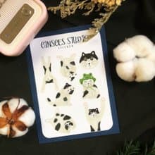 你今天有貓病嗎-彩色和紙貼紙 手帳 文具 筆電 行李箱