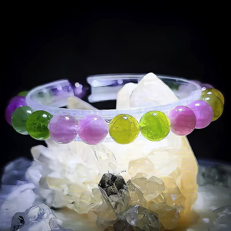 【馬卡龍糖果碧璽】天然純色彩虹碧璽 水晶手鍊手串 / 一物一拍