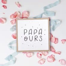Papa Ours - 父親節語錄字母掛畫/可愛手寫風送禮小物/兒童房佈置