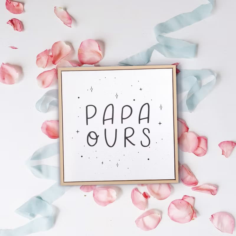 Papa Ours - 父親節語錄字母掛畫/可愛手寫風送禮小物/兒童房佈置